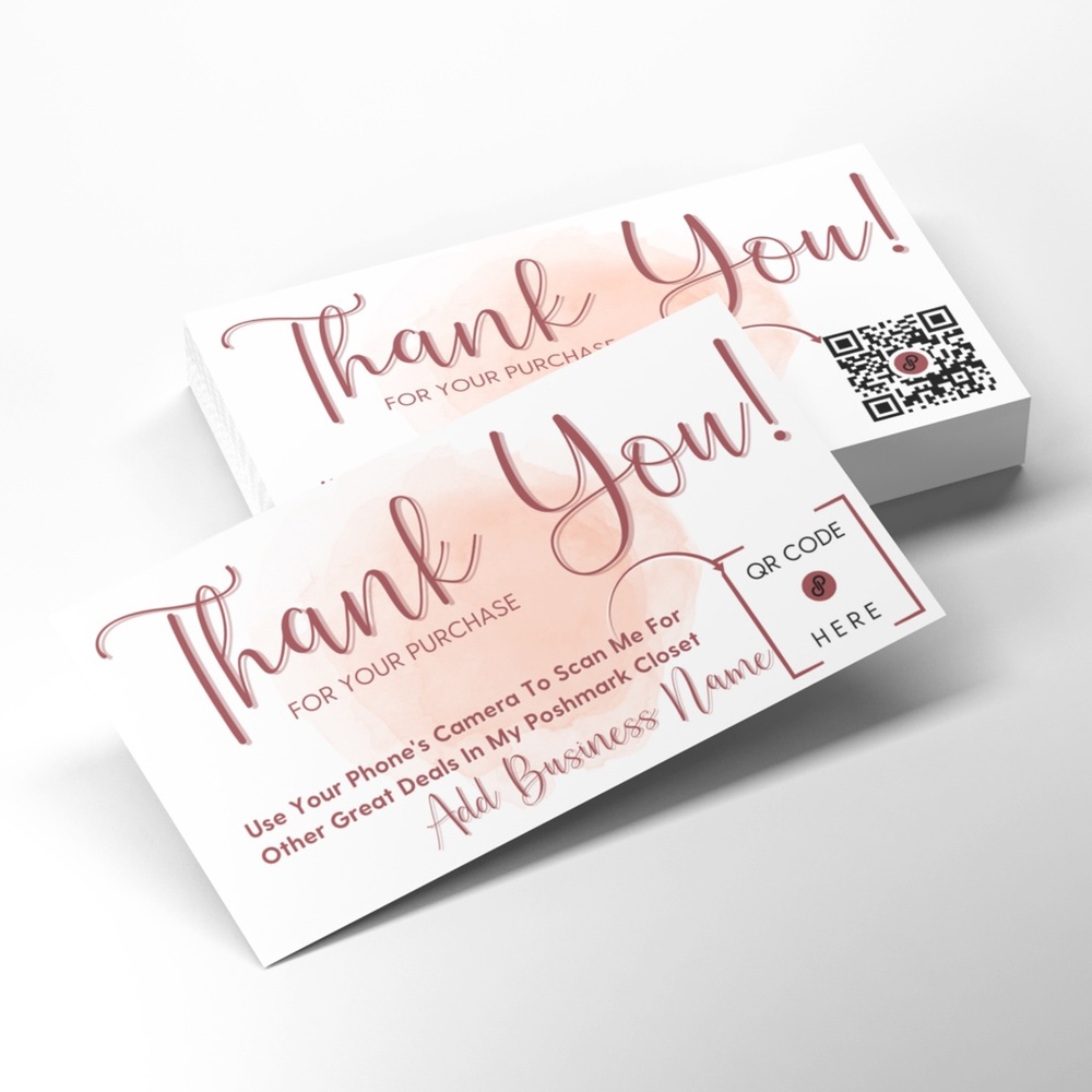QR Code Thank You Cards